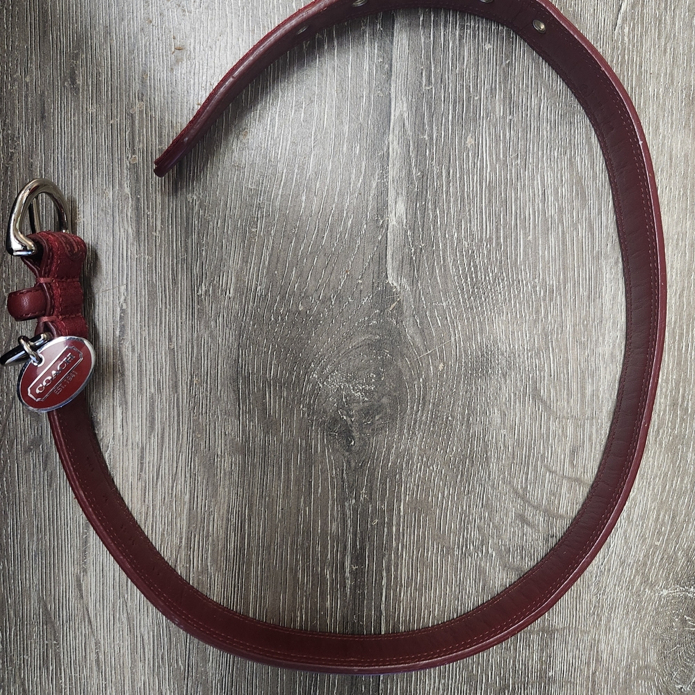 Coach Red Leather Belt